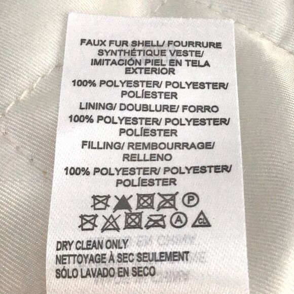 Lucky Brand Cream Sherpa Fleece Quilt Lined Button Up Teddy Shirt Jacket - Picture 16 of 16